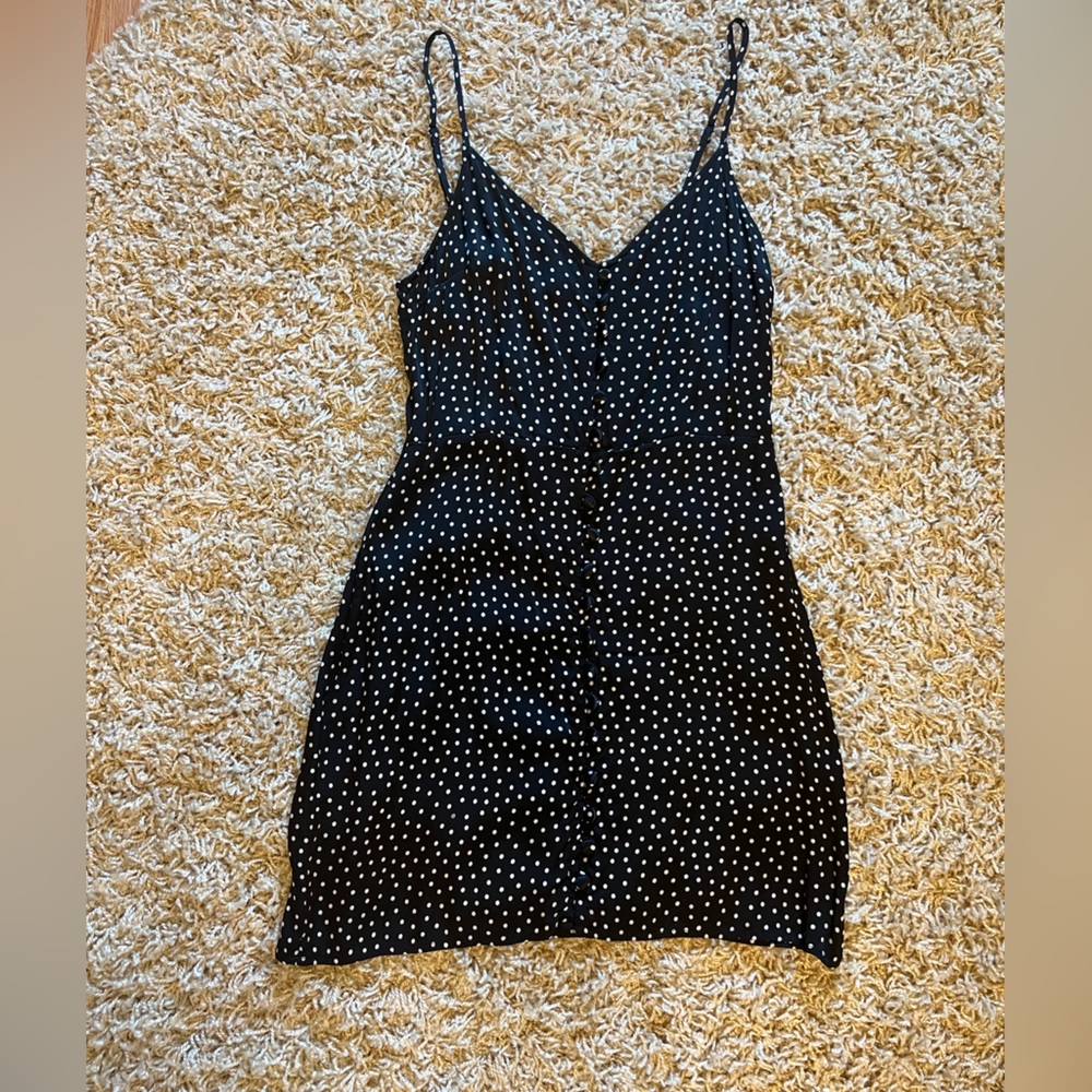 Abercrombie & Fitch Black Polka Dot Mini Dress